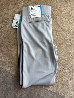 Champro Youth Light Gray Baseball Pants - triple crown open bottom